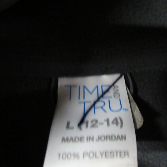 Time and Tru Grey Fleece-Lined Zip Up Jacket Size L - Picture 9 of 9